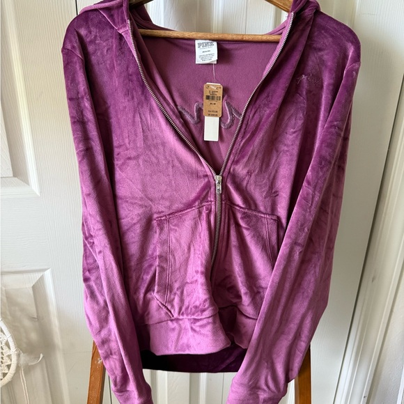 PINK Victoria's Secret Magenta Zip-Up Hoodie - Picture 1 of 3